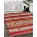 Machine Washable Industrial Modern Dark Salmon Pink Rug in a Family Room, wshurb740