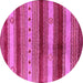 Round Oriental Pink Industrial Rug, urb740pnk