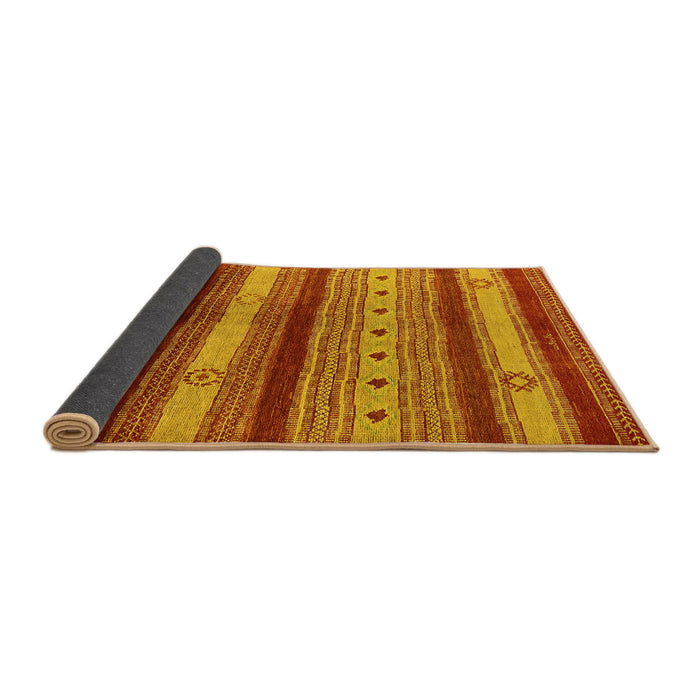 Sideview of Oriental Yellow Industrial Rug, urb740yw