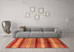 Machine Washable Oriental Orange Industrial Area Rugs in a Living Room, wshurb740org