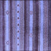 Square Machine Washable Oriental Blue Industrial Rug, wshurb740blu