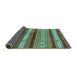 Sideview of Oriental Turquoise Industrial Rug, urb740turq