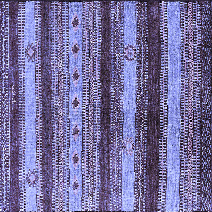 Square Oriental Blue Industrial Rug, urb740blu