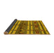 Sideview of Oriental Yellow Industrial Rug, urb741yw