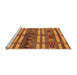 Sideview of Machine Washable Oriental Orange Industrial Area Rugs, wshurb741org