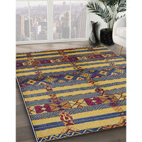 Mid-Century Modern Plum Purple Oriental Rug, urb741