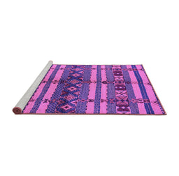 Sideview of Machine Washable Oriental Purple Industrial Area Rugs, wshurb741pur