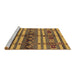 Sideview of Machine Washable Oriental Brown Industrial Rug, wshurb741brn