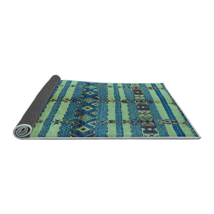 Sideview of Oriental Light Blue Industrial Rug, urb741lblu
