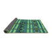 Sideview of Oriental Turquoise Industrial Rug, urb741turq