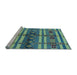 Sideview of Machine Washable Oriental Light Blue Industrial Rug, wshurb741lblu