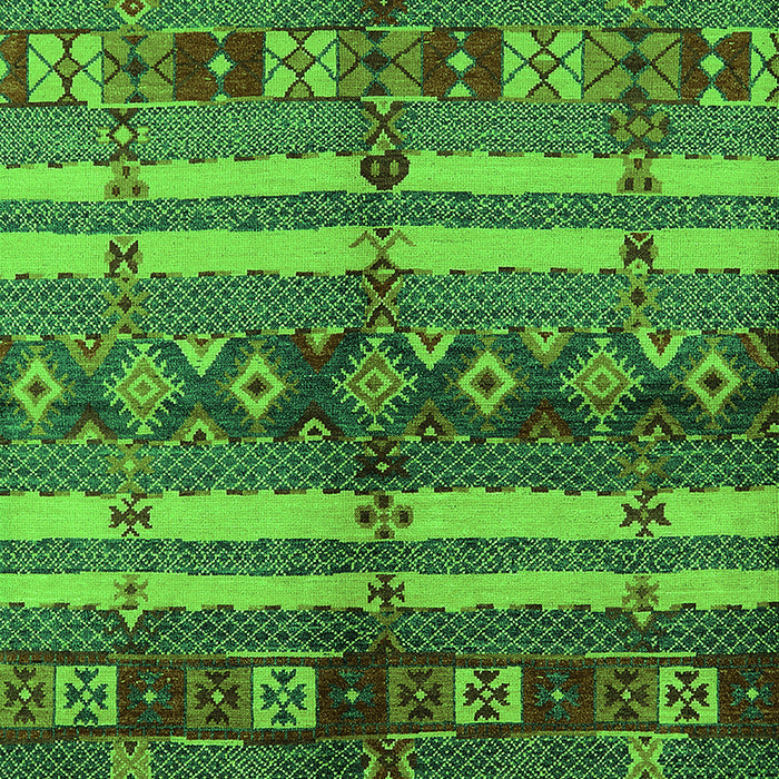 Machine Washable Oriental Green Industrial Area Rugs, wshurb741grn