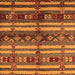 Square Machine Washable Oriental Orange Industrial Area Rugs, wshurb741org