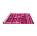 Sideview of Machine Washable Oriental Pink Industrial Rug, wshurb742pnk