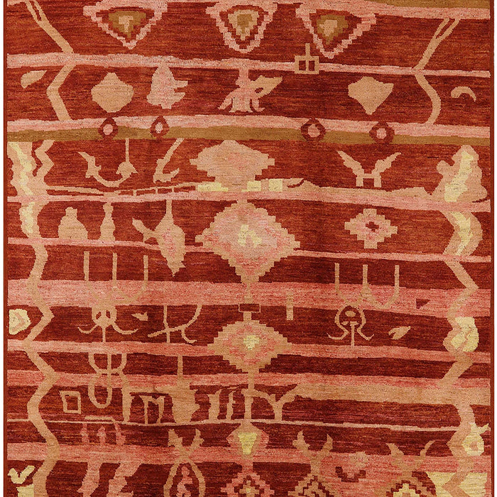 Mid-Century Modern Red Oriental Rug, urb742