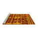 Sideview of Machine Washable Oriental Yellow Industrial Rug, wshurb742yw