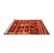 Sideview of Machine Washable Oriental Orange Industrial Area Rugs, wshurb742org