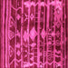 Square Machine Washable Oriental Pink Industrial Rug, wshurb742pnk