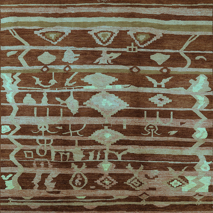 Square Oriental Light Blue Industrial Rug, urb742lblu