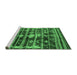 Sideview of Machine Washable Oriental Emerald Green Industrial Area Rugs, wshurb742emgrn