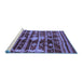 Sideview of Machine Washable Oriental Blue Industrial Rug, wshurb742blu