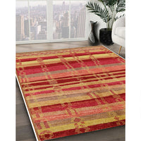 Mid-Century Modern Orange Oriental Rug, urb743