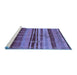 Sideview of Machine Washable Oriental Blue Industrial Rug, wshurb743blu