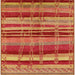 Square Mid-Century Modern Orange Oriental Rug, urb743