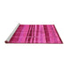 Sideview of Machine Washable Oriental Pink Industrial Rug, wshurb743pnk