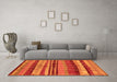 Machine Washable Oriental Orange Industrial Area Rugs in a Living Room, wshurb743org