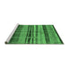 Sideview of Machine Washable Oriental Emerald Green Industrial Area Rugs, wshurb743emgrn