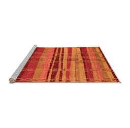 Sideview of Machine Washable Oriental Orange Industrial Area Rugs, wshurb743org