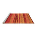 Sideview of Machine Washable Oriental Orange Industrial Area Rugs, wshurb743org