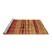 Sideview of Machine Washable Oriental Brown Industrial Rug, wshurb743brn