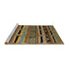 Sideview of Machine Washable Industrial Modern Bakers Brown Rug, wshurb744