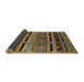 Sideview of Mid-Century Modern Bakers Brown Oriental Rug, urb744