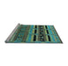 Sideview of Machine Washable Oriental Light Blue Industrial Rug, wshurb744lblu