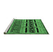 Sideview of Machine Washable Oriental Emerald Green Industrial Area Rugs, wshurb744emgrn