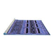 Sideview of Machine Washable Oriental Blue Industrial Rug, wshurb744blu