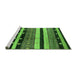 Sideview of Machine Washable Oriental Green Industrial Area Rugs, wshurb745grn