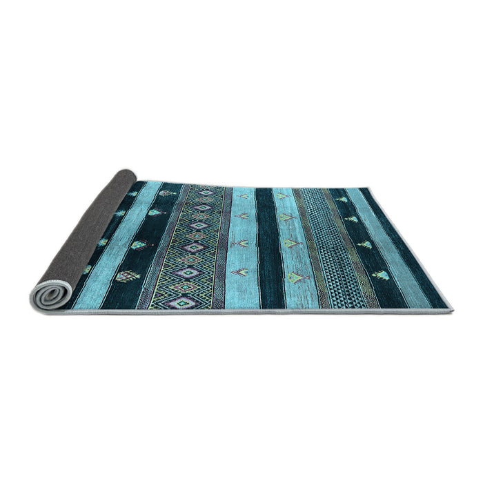 Sideview of Oriental Light Blue Industrial Rug, urb745lblu
