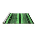 Sideview of Machine Washable Oriental Emerald Green Industrial Area Rugs, wshurb745emgrn