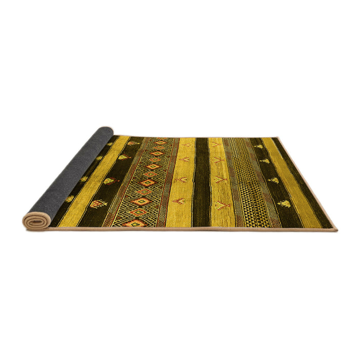 Sideview of Oriental Yellow Industrial Rug, urb745yw