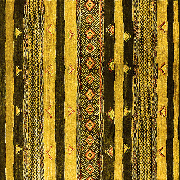 Square Oriental Yellow Industrial Rug, urb745yw