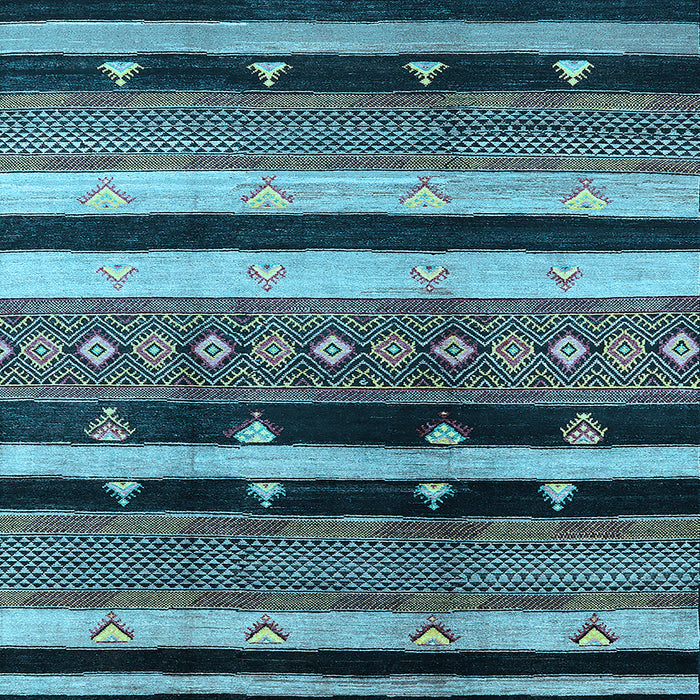 Square Oriental Light Blue Industrial Rug, urb745lblu