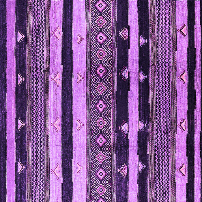 Square Machine Washable Oriental Purple Industrial Area Rugs, wshurb745pur