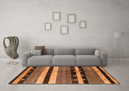 Machine Washable Oriental Orange Industrial Area Rugs in a Living Room, wshurb745org