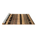 Sideview of Machine Washable Oriental Brown Industrial Rug, wshurb745brn