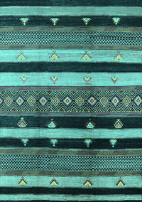 Oriental Turquoise Industrial Rug, urb745turq