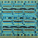 Square Oriental Light Blue Industrial Rug, urb746lblu